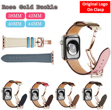 Load image into Gallery viewer, Swift Leather Single Tour Folding Rose Gold Buckle Strap