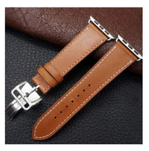 Load image into Gallery viewer, Apple Watch Band - Swift Leather Single Tour Folding Buckle-Apple Watch Bands-ubands