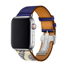 Load image into Gallery viewer, Apple Watch Band - Swift Leather Single Tour Folding Buckle-Apple Watch Bands-ubands
