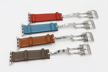 Load image into Gallery viewer, Apple Watch Band - Swift Leather Single Tour Folding Buckle-Apple Watch Bands-ubands